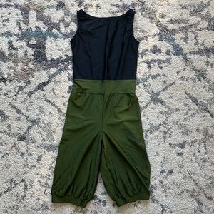 Custom Green & Black Biketard Acro Dance Costume